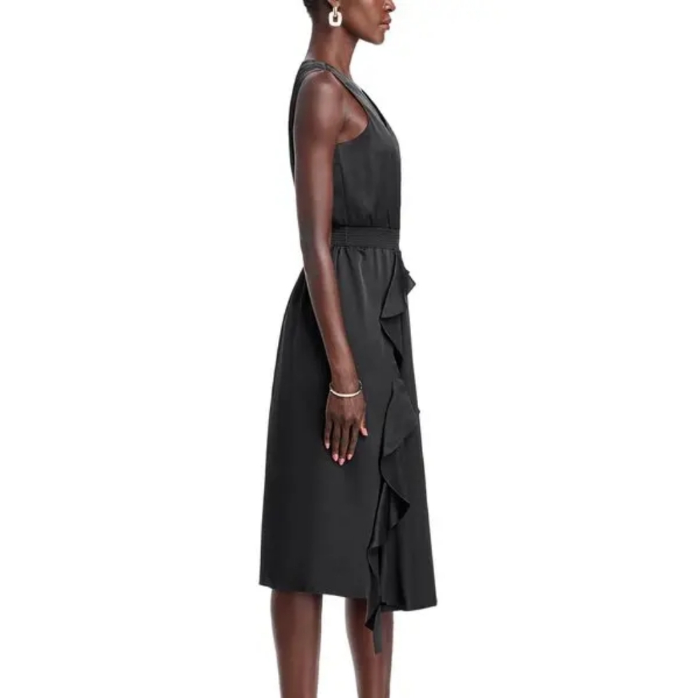 KARL LAGERFELD PARIS Ruffled Sleeveless Midi Dress - Picture 5 of 7